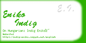 eniko indig business card